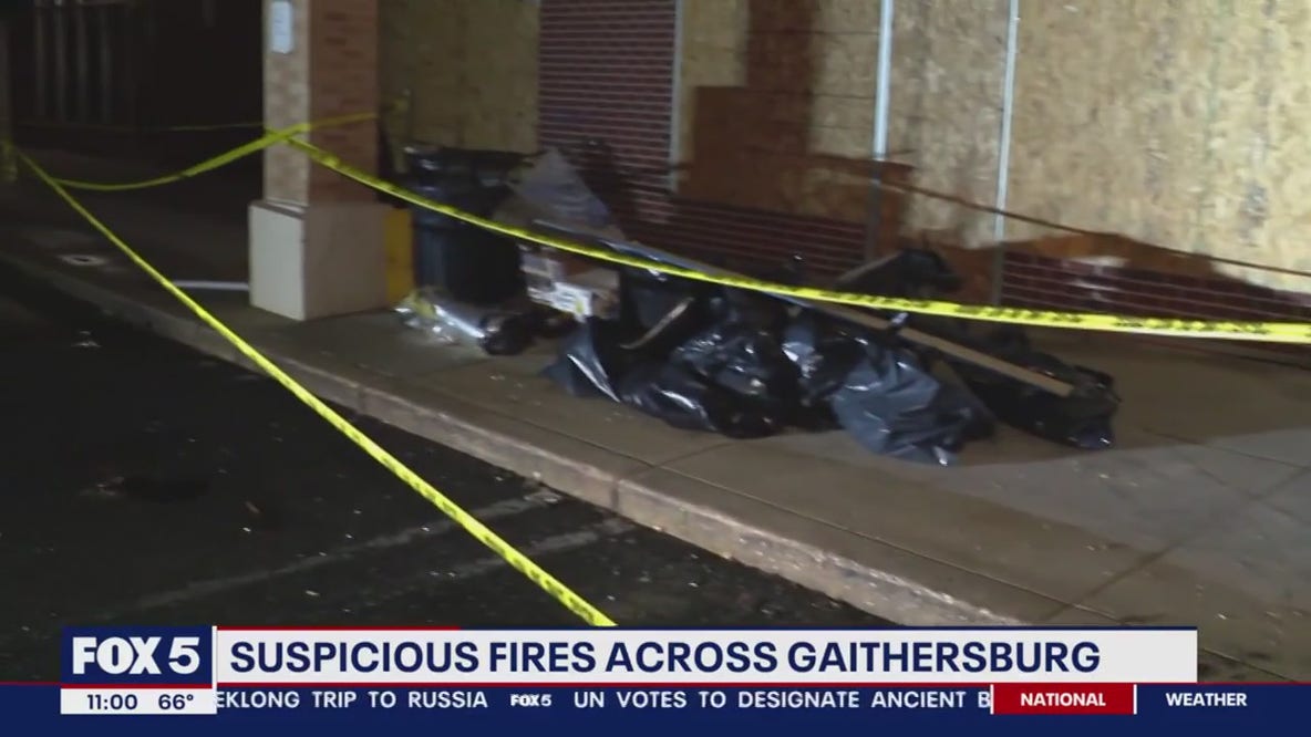 Person of interest in custody after several suspicious fires set in Gaithersburg